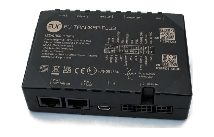 EUTRACKER PLUS – jednotka pro GPS monitoring a dálkové stahování dat z tachografu